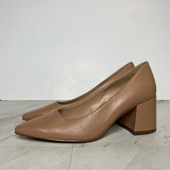 27 Edit Licia Tan Leather Pointy Toe Pump 9M - Picture 16 of 16